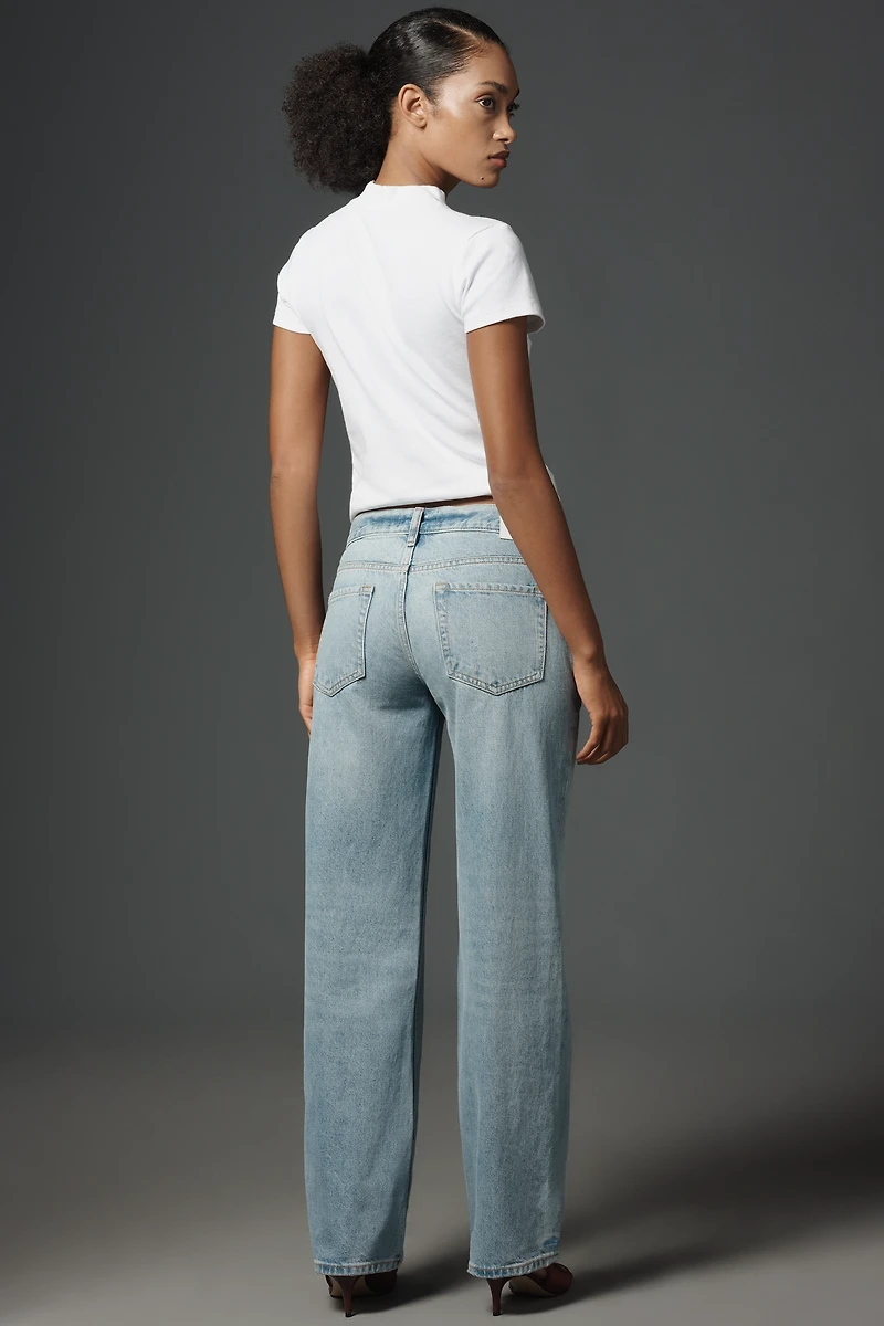 EB Denim Low-Rise Baggy Wide-Leg Jeans