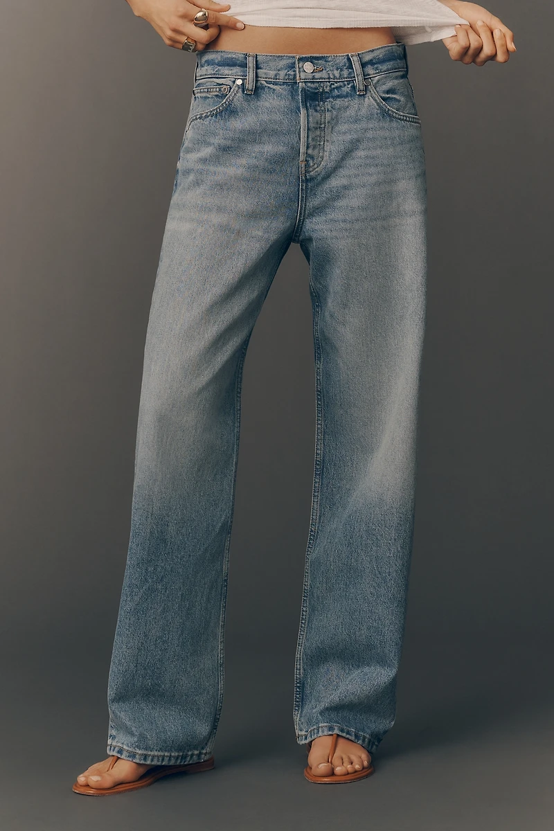 EB Denim Mid-Rise Baggy Wide Leg Jeans