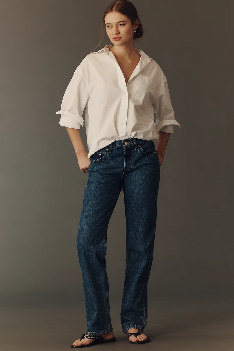 EB Denim Ariel Mid-Rise Wedgie Straight-Leg Jeans
