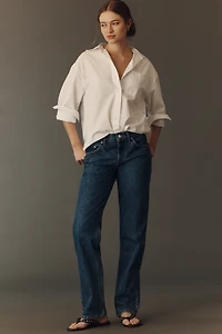 EB Denim Ariel Mid-Rise Wedgie Straight-Leg Jeans