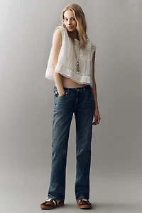 EB Denim Low-Rise Straight Jeans