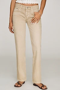 EB Denim Ariel Wedgie Mid-Rise Straight-Leg Jeans