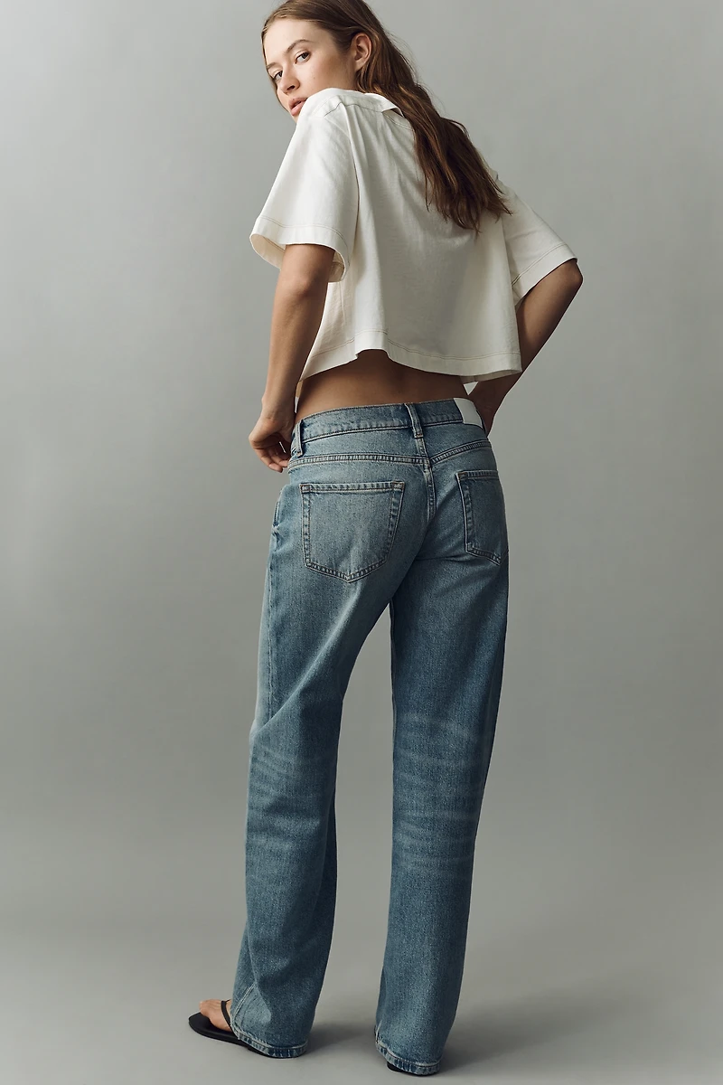 EB Denim Low-Rise Baggy Wide-Leg Jeans