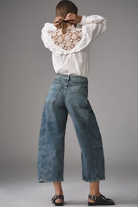 The Kenna Mid-Rise Heritage Barrel Jeans by Pilcro