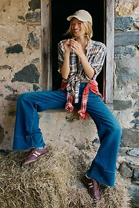 The Rylan Relaxed High-Rise Flare Jeans by Pilcro