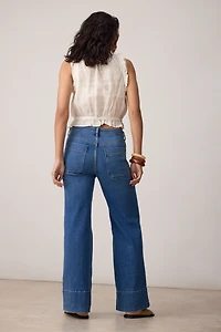 Rylan Relaxed High-Rise Flare Jeans by Pilcro