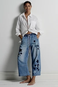 The Izzie Relaxed Pull-On Barrel Jeans by Pilcro