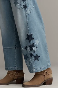 The Izzie Relaxed Pull-On Barrel Jeans by Pilcro