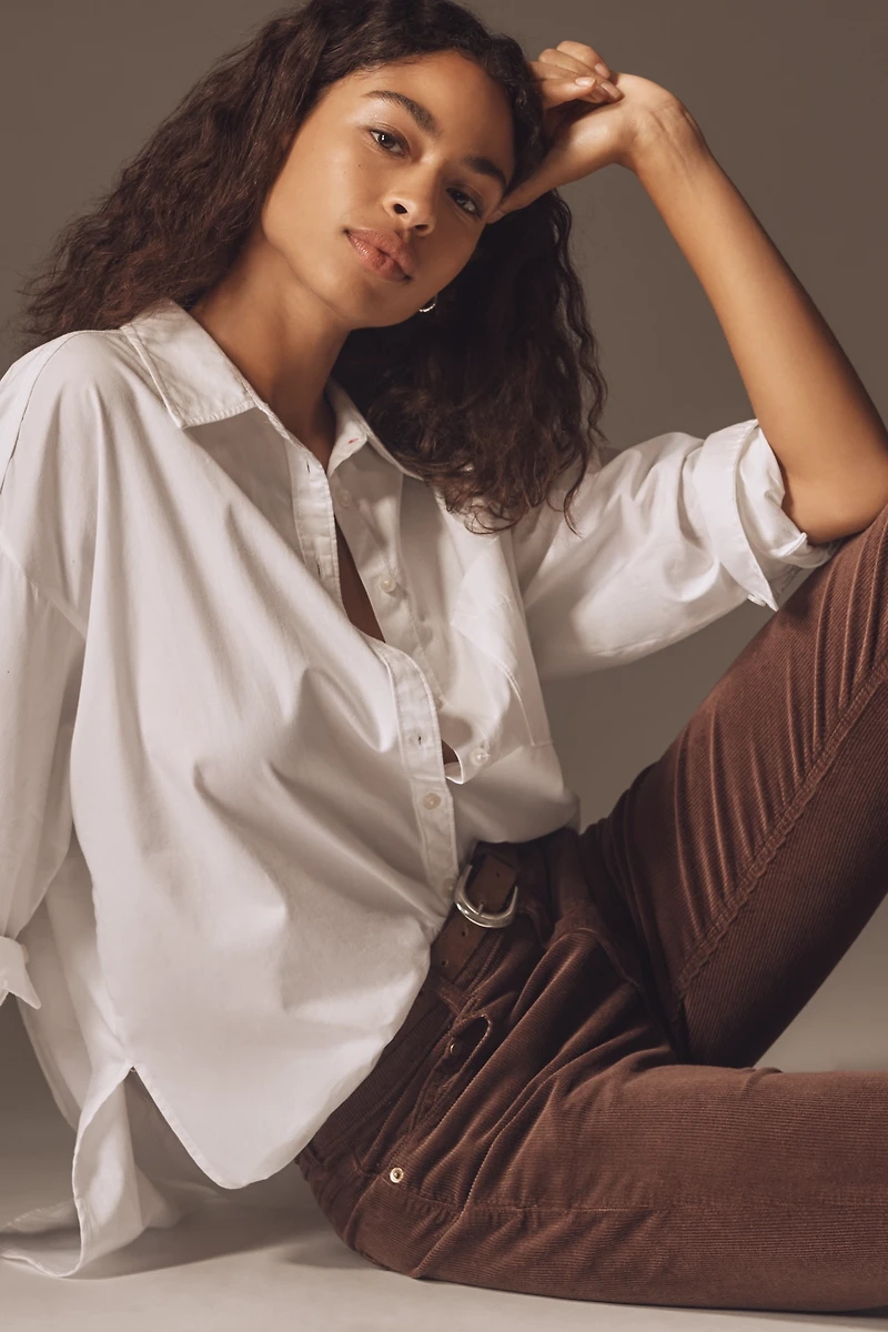 Pilcro Low-Rise Corduroy Flare Jeans