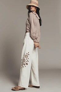 Pilcro Mid-Rise Relaxed Tapered Jeans