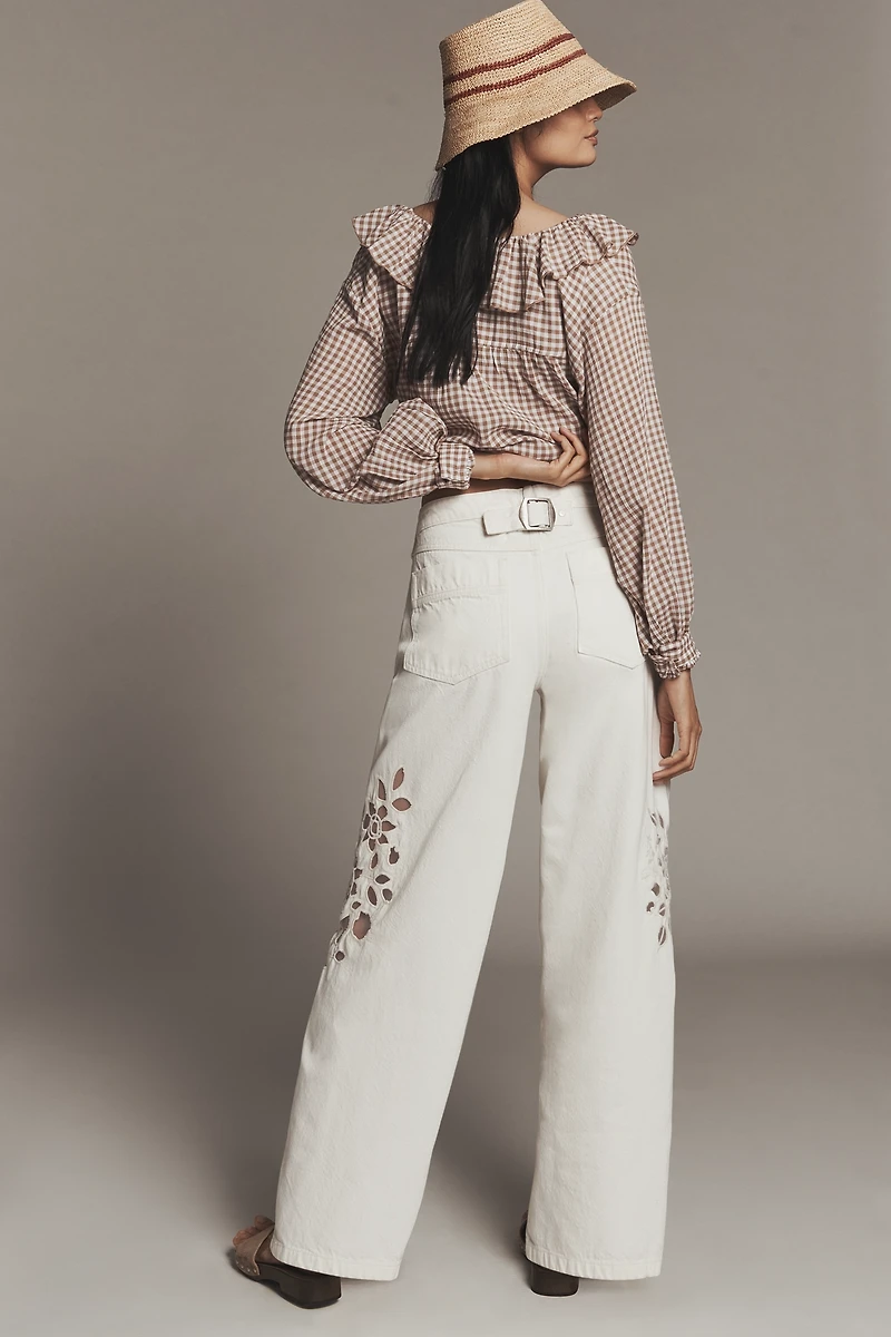 Pilcro Mid-Rise Relaxed Tapered Jeans