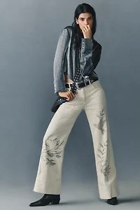 The Rylan Relaxed High-Rise Flare Pants by Pilcro