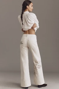 The Rylan Relaxed High-Rise Flare Pants by Pilcro