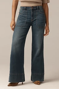 The Curvy Rylan Relaxed High-Rise Flare Jeans by Pilcro