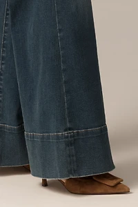 The Curvy Rylan Relaxed High-Rise Flare Jeans by Pilcro