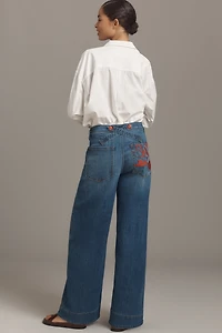 Pilcro High-Rise Puddle Curved Jeans