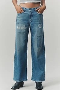 Pilcro Low-Rise Wide-Leg Jeans