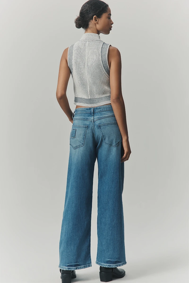 Pilcro Low-Rise Wide-Leg Jeans
