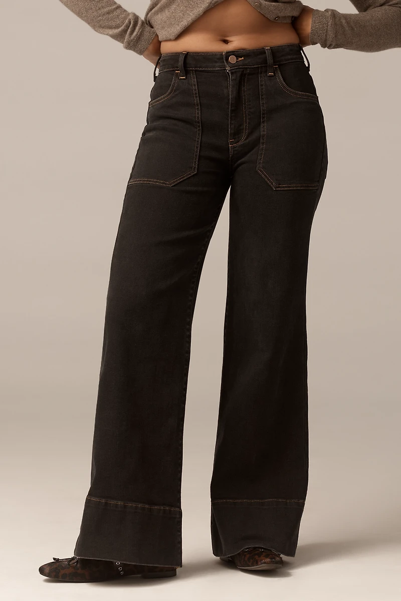 The Rylan Curvy High-Rise Flare Jeans by Pilcro