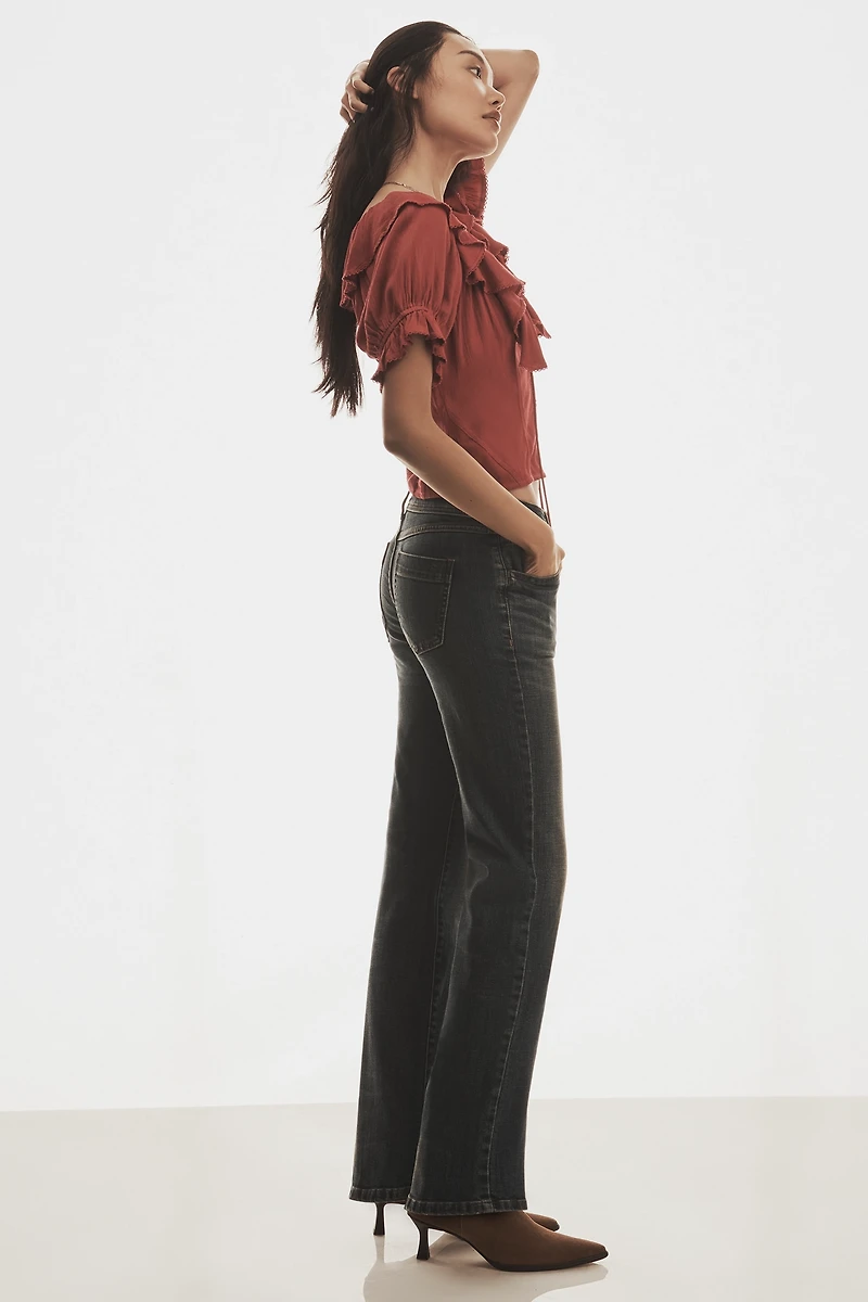 Pilcro Low-Rise Relaxed Straight-Leg Jeans
