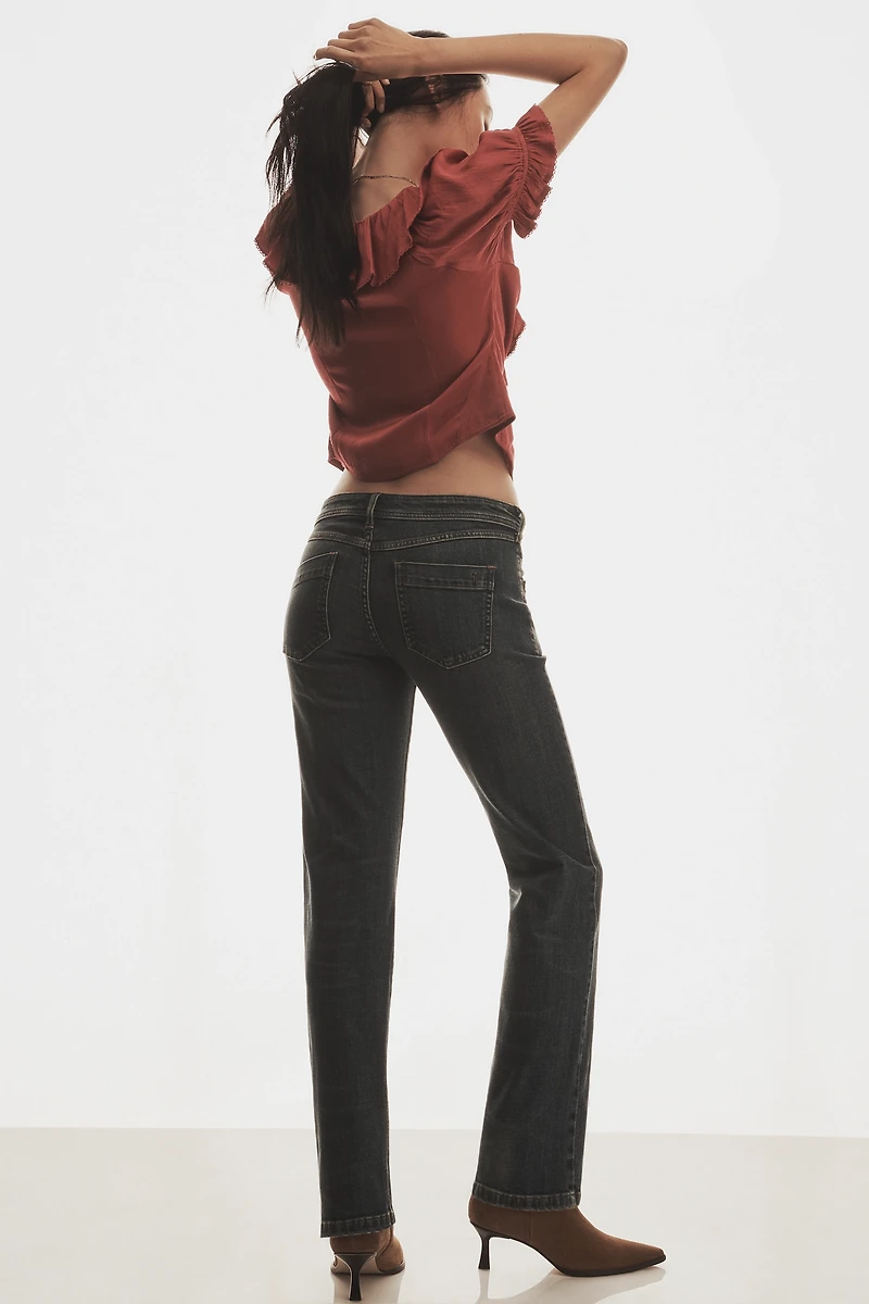 Pilcro Low-Rise Relaxed Straight-Leg Jeans