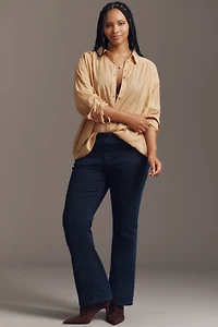 Pilcro Essential Low-Rise Pull-On Knit Flare Jeans
