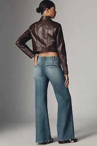 Pilcro Biker Mid-Rise Flare Jeans