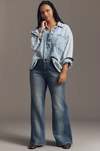 Pilcro Biker Mid-Rise Flare Jeans