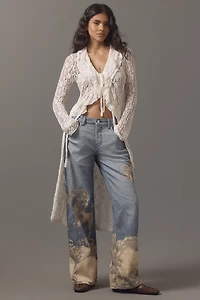 Pilcro Low-Rise Wide-Leg Jeans