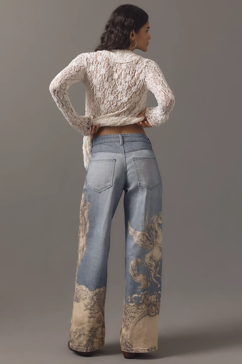 Pilcro Low-Rise Wide-Leg Jeans