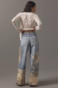 Pilcro Low-Rise Wide-Leg Jeans