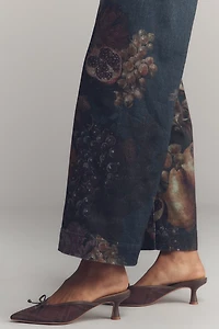 The Colette Denim Crop Wide-Leg Jeans by Maeve
