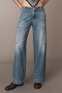 Pilcro Mid-Rise Cargo Jeans