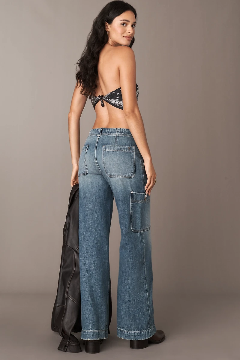 Pilcro Mid-Rise Cargo Jeans