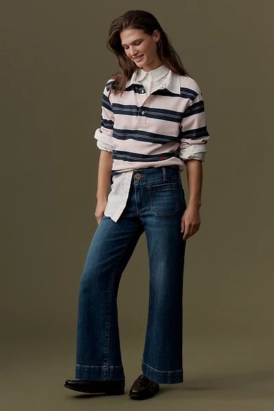 The Colette Mid-Rise Wide-Leg Crop Jeans