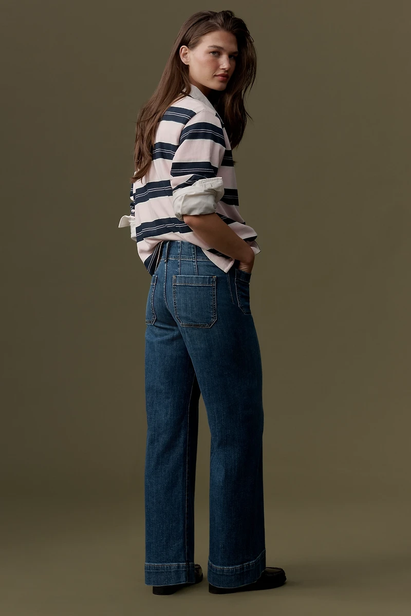 The Colette Mid-Rise Wide-Leg Crop Jeans