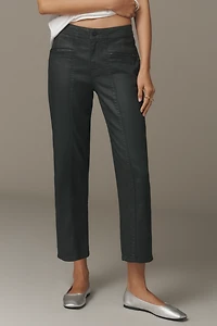 Pilcro Moto Crop Mid-Rise Straight-Leg Jeans