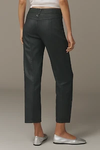 Pilcro Moto Crop Mid-Rise Straight-Leg Jeans