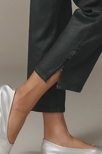 Pilcro Moto Crop Mid-Rise Straight-Leg Jeans