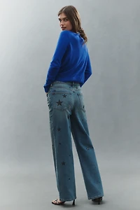 The Austyn High-Rise Cuffed Wide-Leg Jeans by Pilcro