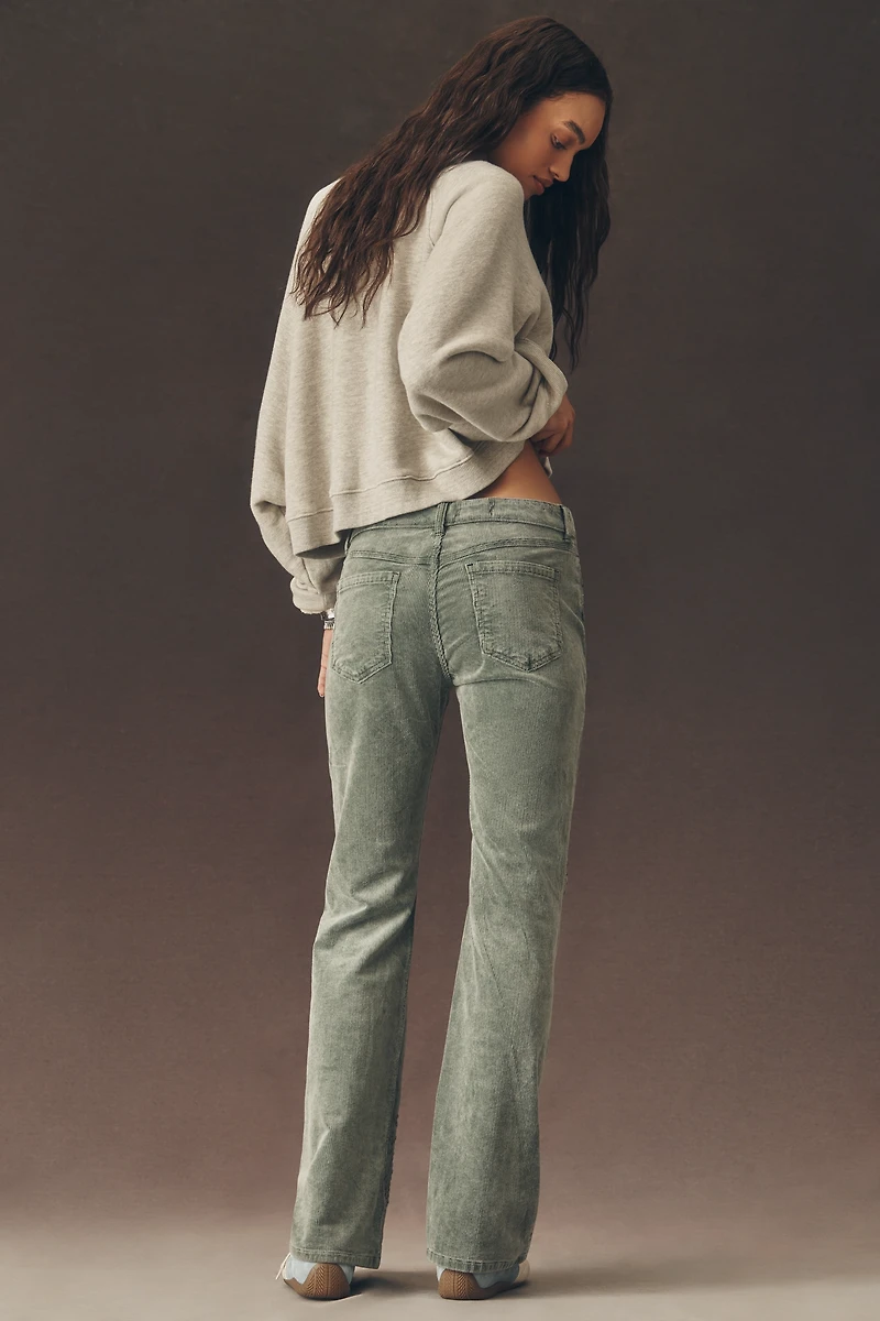Pilcro Essential Flare Mid-Rise Studded Corduroy Jeans