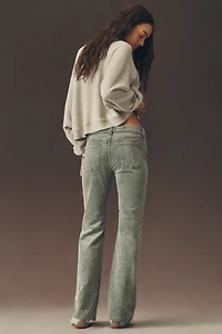 Pilcro Essential Flare Mid-Rise Studded Corduroy Jeans