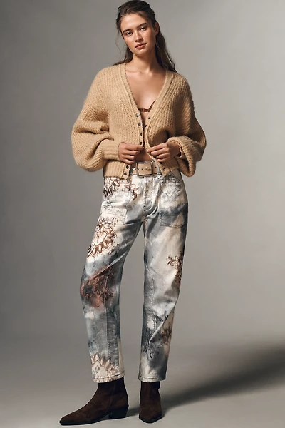 The Wanderer Mid-Rise Relaxed Tapestry Jeans by Pilcro