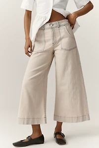 Pilcro Sienna Crop High-Rise Wide-Leg Jeans