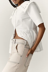 Pilcro Sienna Crop High-Rise Wide-Leg Jeans