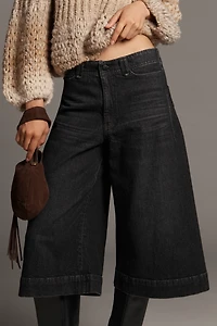 Pilcro High-Rise Wide-Leg Crop Culotte Jeans