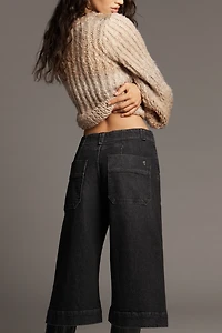 Pilcro High-Rise Wide-Leg Crop Culotte Jeans