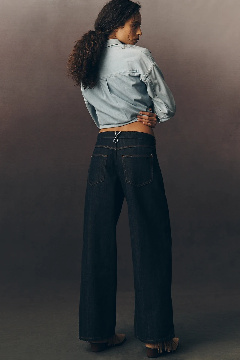 Pilcro Japanese Low-Rise Wide-Leg Jeans