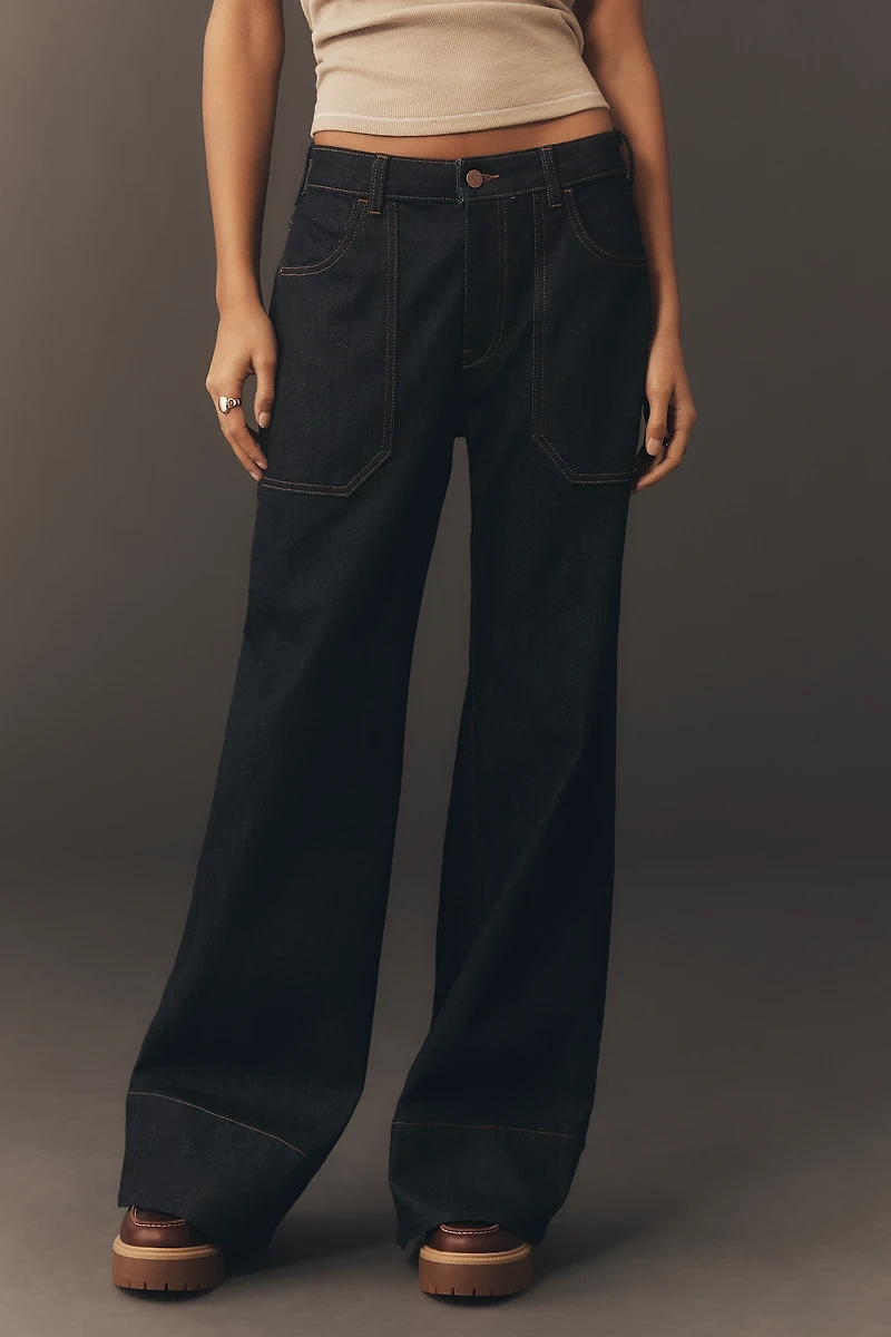 The Rylan Japanese High-Rise Flare Jeans by Pilcro