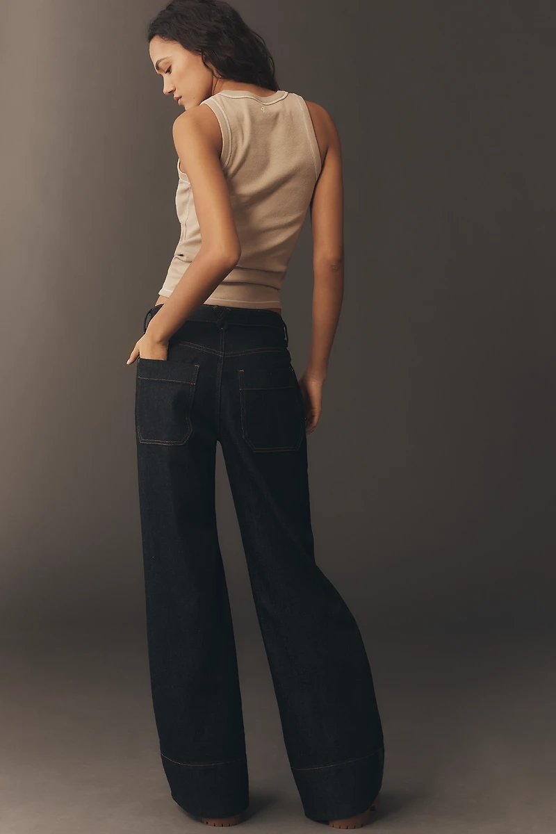 The Rylan Japanese High-Rise Flare Jeans by Pilcro